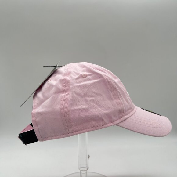 Nike Pink Foam Childrens‎ Youth Adjustable Baseball Cap  Silver Swoosh Logo NEW - Picture 3 of 10